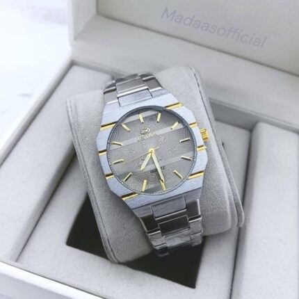 Bestwin Square Quartz Watch –  White & Gold