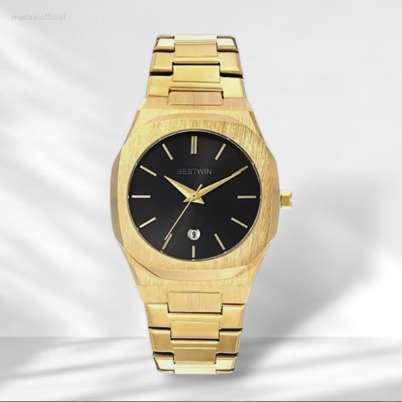 Bestwin watch golden and black , madaas1