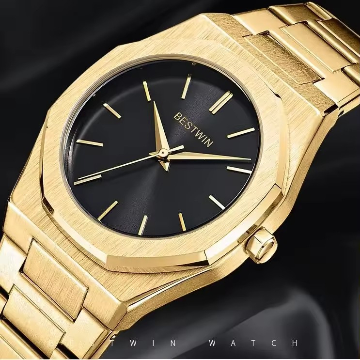 Bestwin watch golden and black , madaas2
